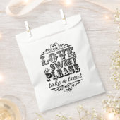 愛は甘い、お楽しみください！結婚式の引き出物 フェイバーバッグ (クリップ留めされた状態)