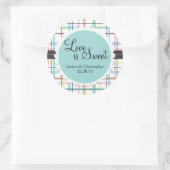 愛は甘い – カラフル Plaid ラウンドシール (バッグ)