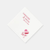 愛は甘い、ハート、スウィートアート、シャワー結婚、 スタンダードカクテルナプキン (角)