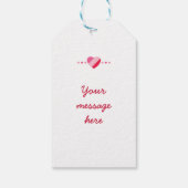 愛は甘い、ハート、結婚の、シャワー、バレンタイン ギフトタグ (裏面)