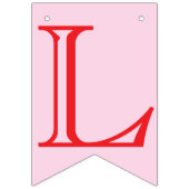 愛は甘い！ピンクブライダルウェディングシャワー バンティングフラッグ (第2の旗)