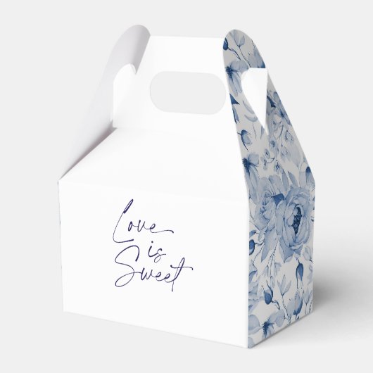 「愛は甘い」フローラ結婚式の引き出物箱 フェイバーボックス (正面サイド)