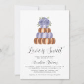 愛は甘い(マカロンタワー) |ブライダルシャワー 招待状 (正面)