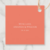 愛は甘い – ロマンチックなラウンドギフトラベル フェイバータグ (裏面)