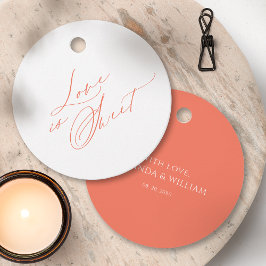 愛は甘い – ロマンチックなラウンドギフトラベル フェイバータグ