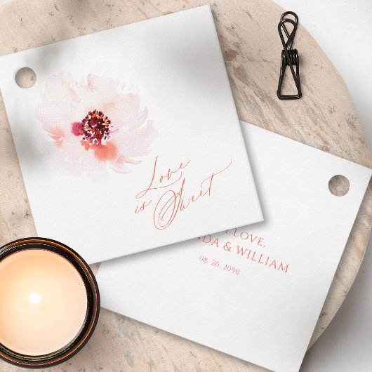 愛は甘い – ロマンチックなラウンドギフトラベル フェイバータグ