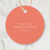 愛は甘い – ロマンチックなラウンドギフトラベル フェイバータグ (裏面)