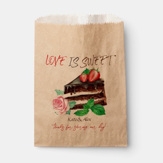 愛は甘い、結婚のケーキ好きバッグ フェイバーバッグ (正面)
