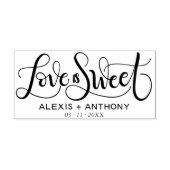 愛は甘い – 結婚式の引き出物スタンプパーソナライズされた ラバースタンプ (インプリント)