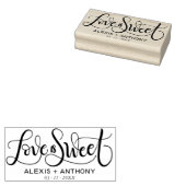 愛は甘い – 結婚式の引き出物スタンプパーソナライズされた ラバースタンプ (押印)