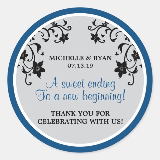 愛は甘い – 花のつる植物 ラウンドシール (正面)