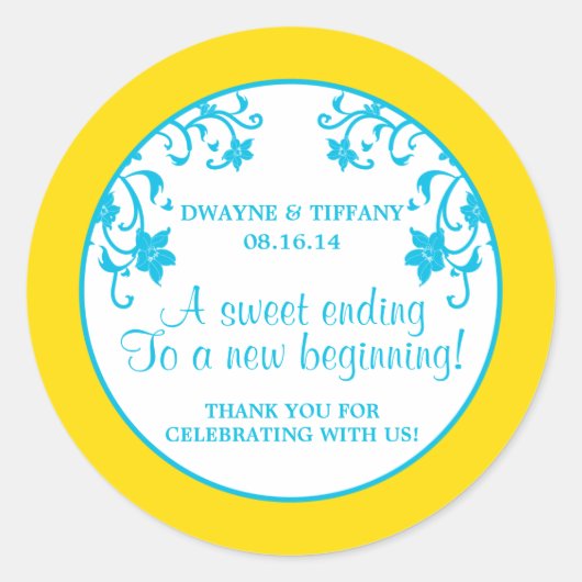 愛は甘い – 花 ラウンドシール (正面)