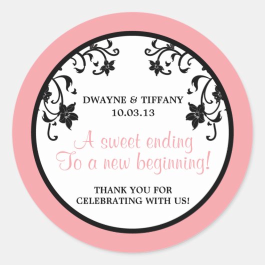 愛は甘い – 花 ラウンドシール (正面)