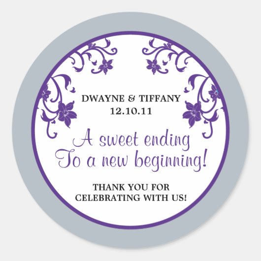 愛は甘い – 花 ラウンドシール (正面)