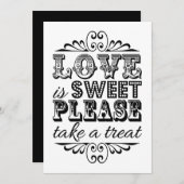 愛は甘い – 黒と白結婚のサイン (正面/裏面)