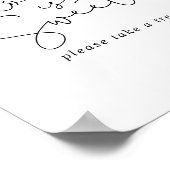 愛は甘くエレガントなシンプルなカリグラフィーサイン ポスター (角)