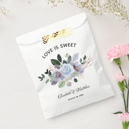 愛は甘エレガント紫のフローラ結婚 フェイバーバッグ (封をした状態)