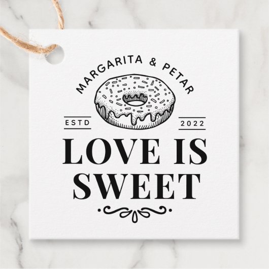 愛は甘結婚い贈り物ラベル フェイバータグ (正面)
