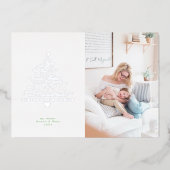 愛は生まれた ツリーホイル クリスマスカード 箔シーズンカード (正面)