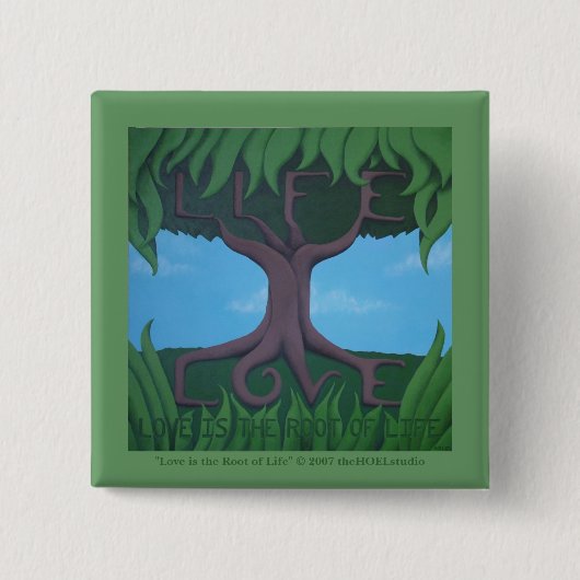 愛は生命ボタンの根です 缶バッジ (正面)
