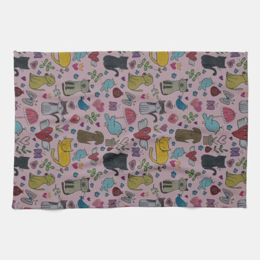 愛は皿タオルをかわいがります キッチンタオル (横)