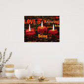 愛は知っている愛はキリスト教のワードアート ポスター (キッチン)