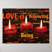 愛は知っている愛はキリスト教のワードアート ポスター (正面)