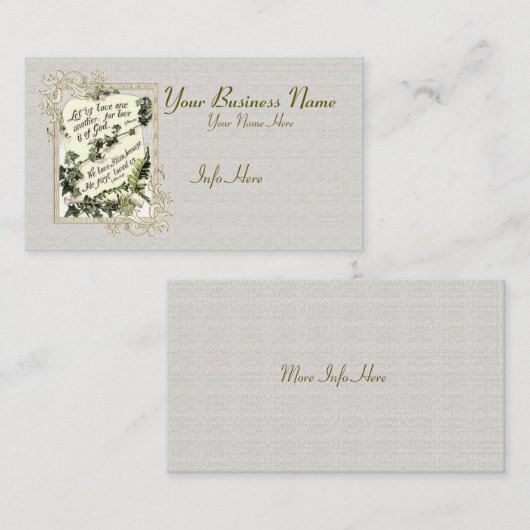 愛は神のものだ 名刺 (正面/裏面)