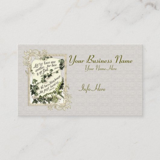 愛は神のものだ 名刺 (正面)