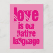 愛は私たちの先住民言語、はがき ポストカード (正面)