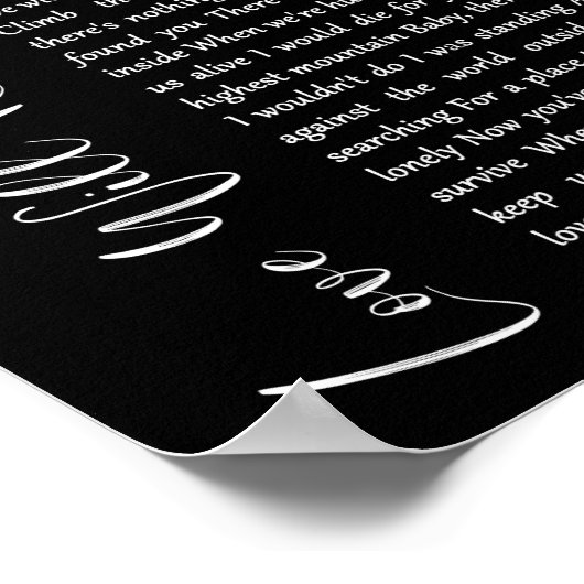 愛は私たち保生き黒の台本の歌の歌詞 ポスター (角)