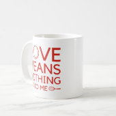 愛は私にとって何の意味も持たない コーヒーマグカップ (正面左)