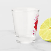 「愛は私のハートを歌う!」 歌うハート ショットグラス (左)