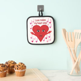 「愛は私のハートを歌う!」 歌うハート 鍋敷き
