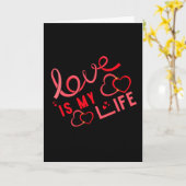 愛は私の人生のバレンタイン カード (黄色い花)