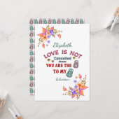 愛は私の唐辛子あなたの塩を取り消さカスタムない カード (正面/裏面インサイチュ)