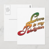 愛は私の宗教である ポストカード (正面/裏面)