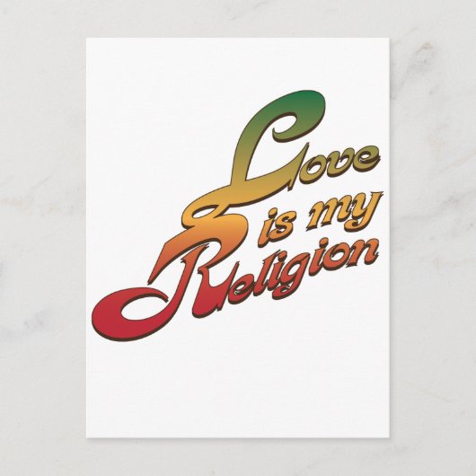 愛は私の宗教である ポストカード (正面)