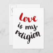 愛は私の宗教である ポストカード (正面/裏面)