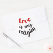 愛は私の宗教である ラウンドシール (封筒)