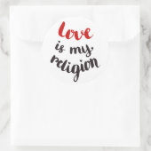 愛は私の宗教である ラウンドシール (バッグ)