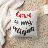 愛は私の宗教です クッション (ブランケット)