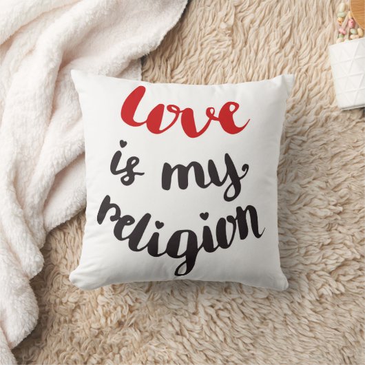 愛は私の宗教です クッション (ブランケット)