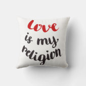 愛は私の宗教です クッション (裏面)