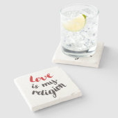 愛は私の宗教です ストーンコースター (横)