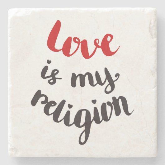 愛は私の宗教です ストーンコースター (正面)