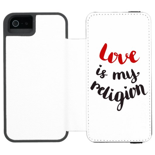 愛は私の宗教です INCIPIO iPhoneウォレットケース (フォリオ Open)