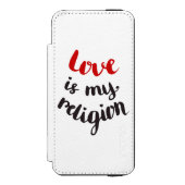 愛は私の宗教です INCIPIO iPhoneウォレットケース (フォリオ 正面)