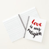 愛は私の宗教 ノートブック (内部)