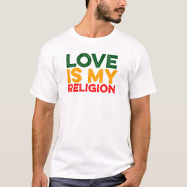 愛は私の宗教 Tシャツ